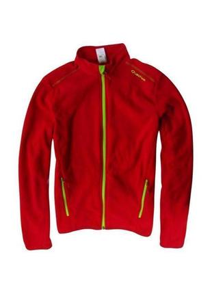 Универсальная флисовая толстовка бомбер спортивная теплая кофта decathlon quechuo унисекс