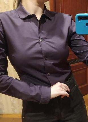 Рубашка приталенная jil sander размер s -m