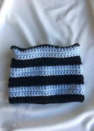 Шапка с ушками из кашемира и мериноса