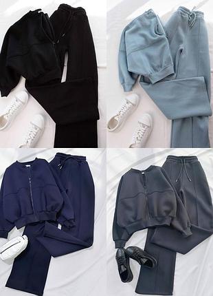 Базовый оверсайз костюмчик из трехнитки