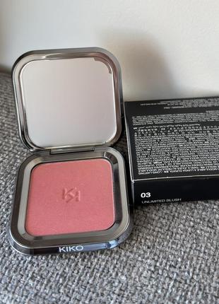 Kiko unlimited blush 03 golden coral румяна розовые с блеском nars orgasm
