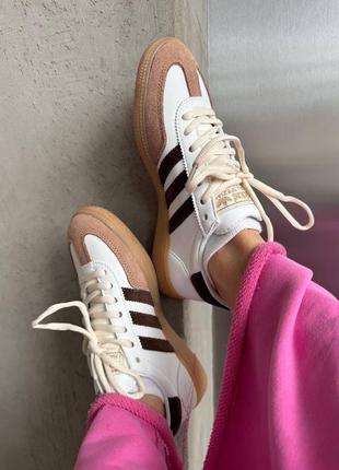 Унисекс кроссовки terbaru adidas spezial white / brown6 фото