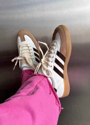 Унисекс кроссовки terbaru adidas spezial white / brown9 фото