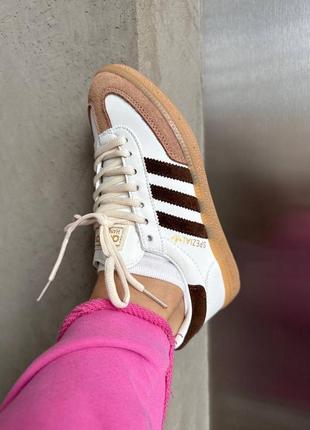 Унисекс кроссовки terbaru adidas spezial white / brown8 фото