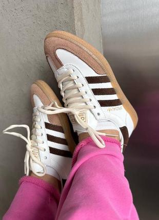 Унисекс кроссовки terbaru adidas spezial white / brown7 фото
