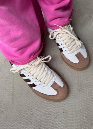 Унисекс кроссовки terbaru adidas spezial white / brown4 фото