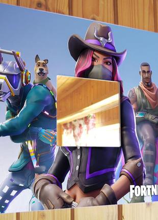 Декоративное зеркало "игра fortnite. персонажи фортнайт" сувенир для фанатов видеоигр, украшение дет