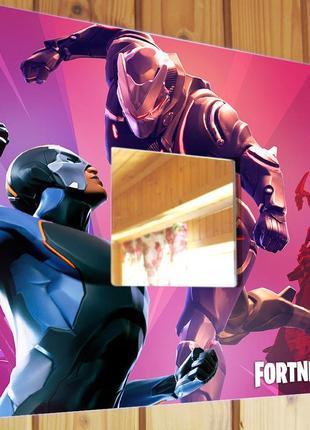 Декоративное зеркало "игра fortnite. персонажи фортнайт" сувенир для фанатов видеоигр, украшение дет