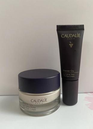 Набор caudalie крем для кожи вокруг глаз 5 мл и антивозрастной крем с биокерамидами 15 мл