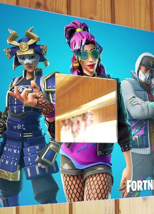 Декоративное зеркало "персонажи игры fortnite. фортнайт" сувенир для фанатов видеоигр, украшение дет