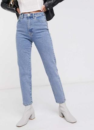 Новые джинсы stradivarius slim fit mom