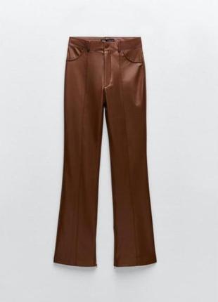 Брюки экокожа zara