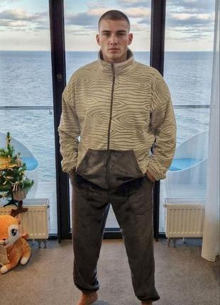 Чоловіча піжама тепла домашній костюм