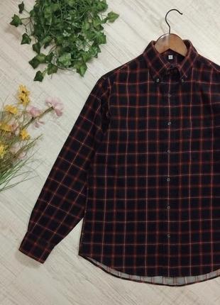 Вельветова сорочка uniqlo  в клітинку унісекс