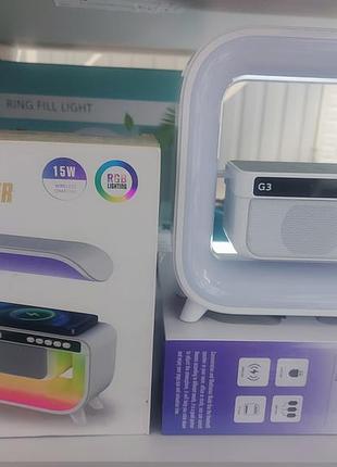 Ночник с зарядным беспроводным,колонка, поры,уводитель