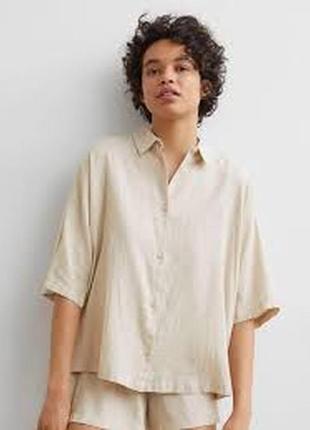 Рубашка лен h&m