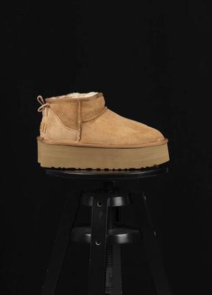 Угги UGG Cali 1094654-BLK platform chestnut