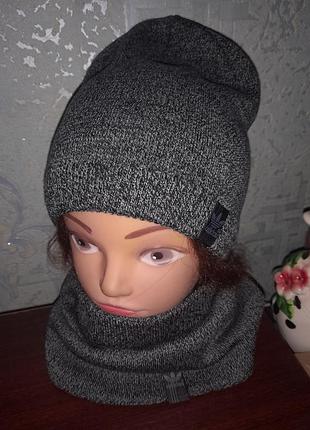 Комплект, шапка и бафф