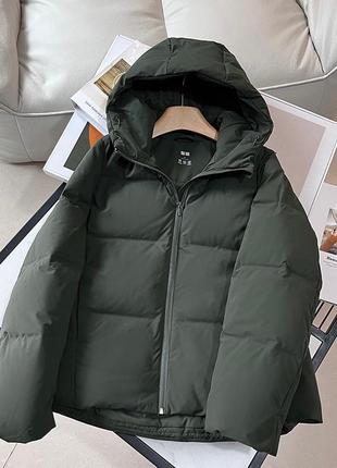 Короткий зимовий пуховик uniqlo seamless down (арт 460920)