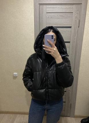 Куртка stradivarius дута из эко кожи