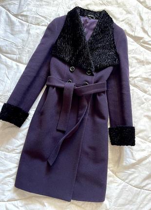 Роскошное шерстяное пальто с пояском stella polare