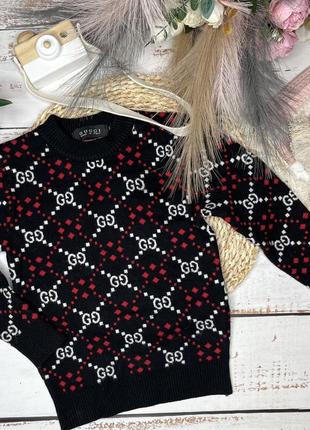 Стильный свитер gucci на 4-5 лет, модель унисекс