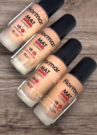 Flormar mat touch foundation тональна основа для обличчя зволожуюча зволожувальна тональний крем m303 classic beige m304 nude ivory m306 pastelle m313