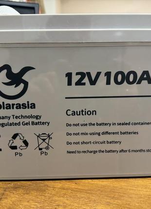 Новые гелевые аккумуляторы solarasia 100ah ( 100 ампер часов) 12 Вольт