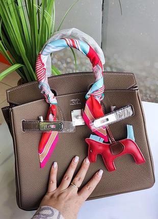 Сумка кожаная люкс качество в стиле биркин hermes 30 cm