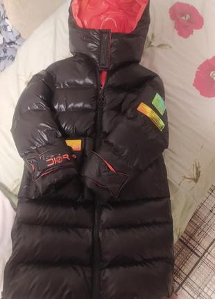 Зимняя куртка - плащ для девочки 9-11 лет 134-146 см роста