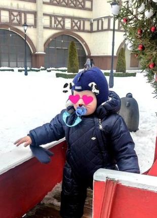 Зимовий комбінезон , шапка шолом у подарунок