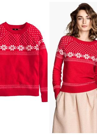 Джемпер н&м с орнаментом, р. s