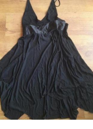 Платье миди reiss, винтаж. с вилкрытой спинкой асимметричная союзница плиссе.р.m/l.