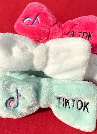Бант-повязка tiktok для фиксации волос