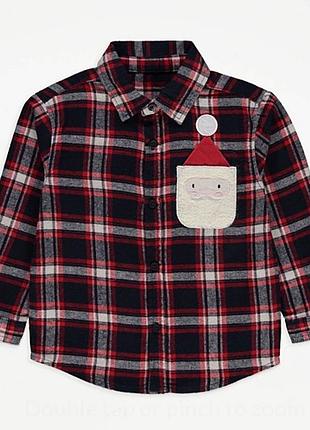 Рубашка новогодняя george,3-4 года