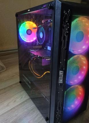 Игровой компьютер r5 3600,роныx1650, 16gb, m.2 256gb + ssd 480, hdd 1tb