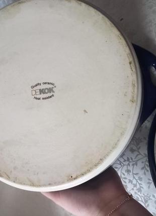 Керамическая форма для выпечки с крышкой,керамика, для запекания, для духовки, посуды,...