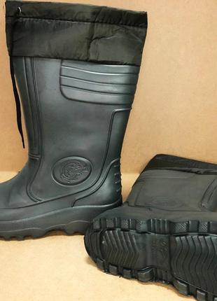 Сапоги мужские резиновые утепленные высокие с подвязкой 43 размер (28,5 см)44р-29см