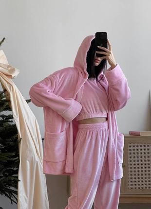 Теплая пижама тройка