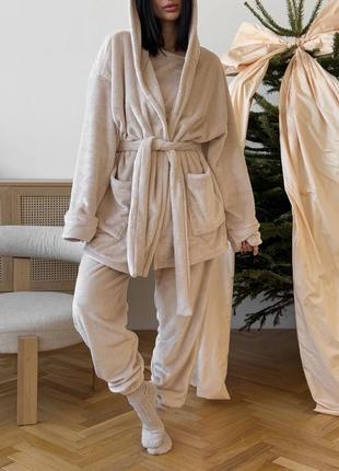 Теплая пижама тройка