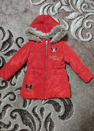 Куртка зимняя минни маус