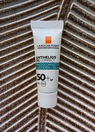 ☀️la roche-posay anthelios oil correct солнцезащитный корректирующий гель-крем для проблемной кожи лица spf50+