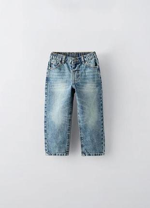 Детские джинсы для мальчика zara straight fit 8727/602 голубой