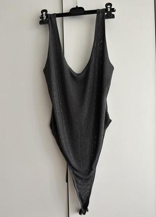 Боди сеточка с камушками