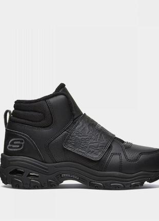 Оригинальные утепленные кроссовки skechers/кроссовки утепленные черного цвета