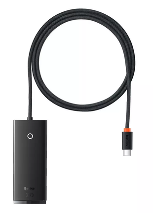 Хаб baseus type-c to 4*usb3.0 1метр адаптер 4в1 lite series wkqx030401 black
