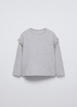 Детский комплект (свитшот+легинсы) для девочки zara 4012/558   серый
