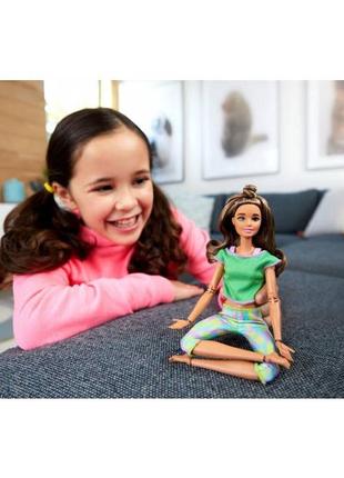 Лялька barbie серії "рухайся як я" шатенка