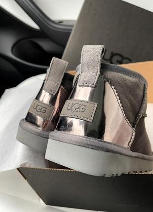 Угги угги угги ugg ultra mini gray grey lacquer