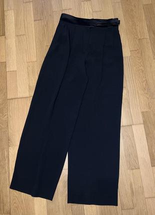 Чорні ацетатні штани палацо emporio armani